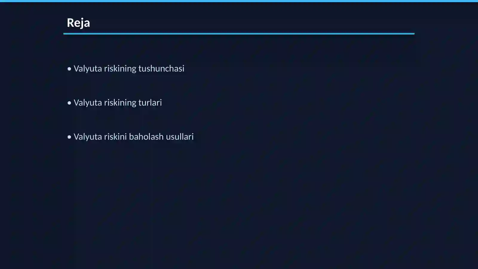 Valyuta riski va uni boshqarish usullari 2