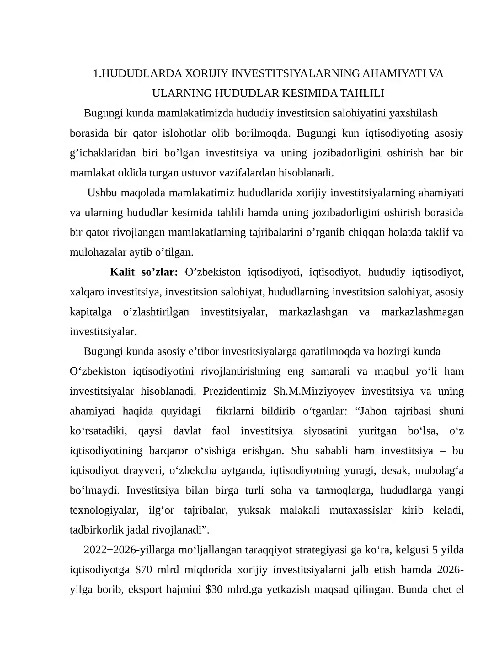 INVESTITSIYA LOYIHALARINING TAHLIL QILISH MEZONLARI 2