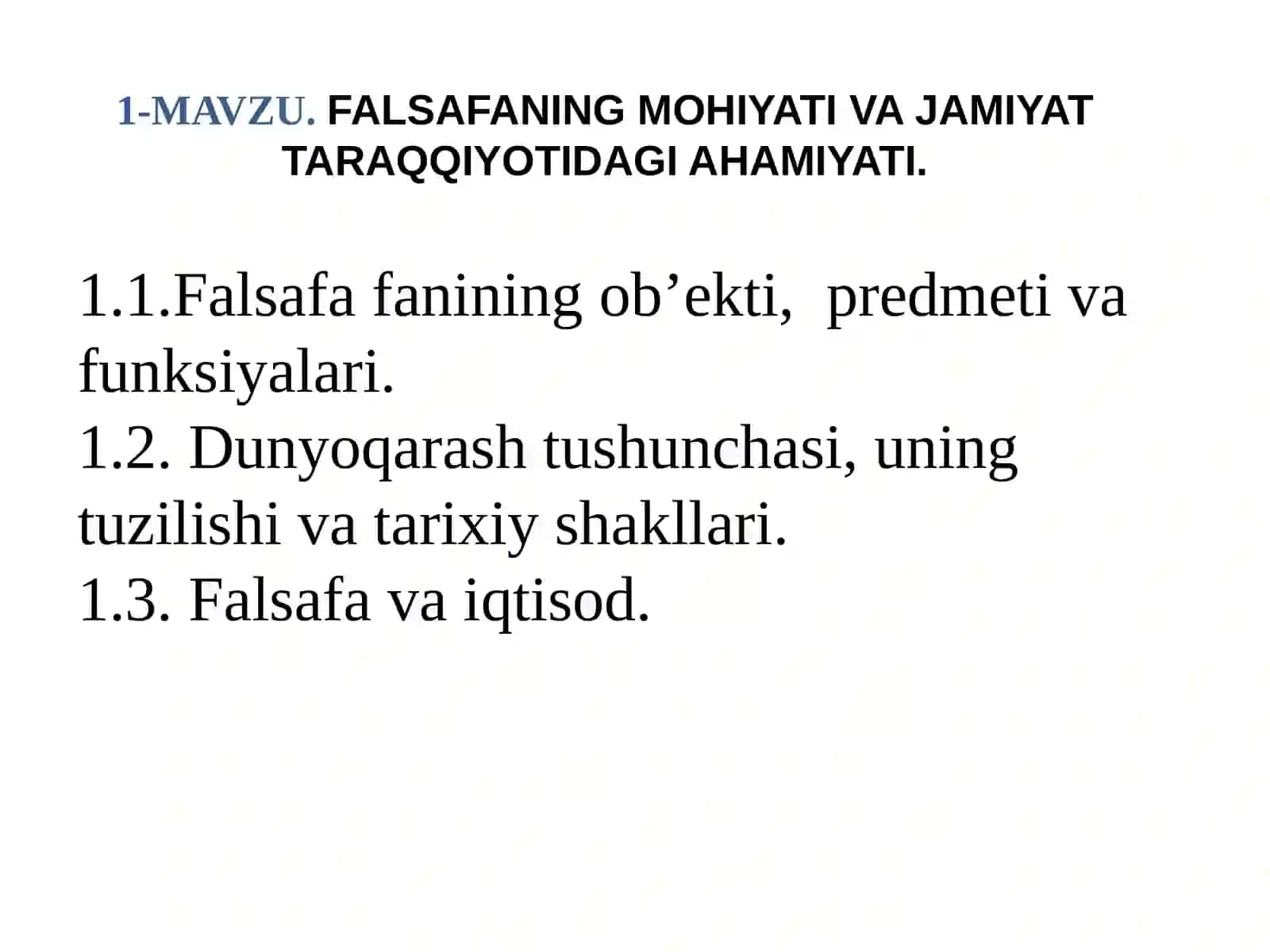 FALSAFANING MOHIYATI VA JAMIYAT TARAQQIYOTIDAGI AHAMIYATI 2