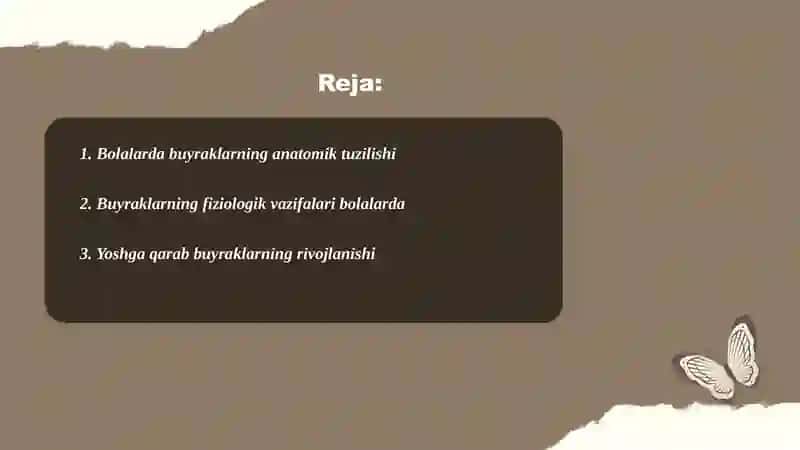 Bolalarda Buyraklar Anatomo Fiziologik Xususiyatlari 2