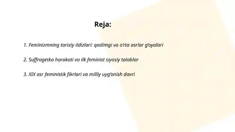 Feminizm va gender nazariyalarining genezisi va rivojlanishi 2
