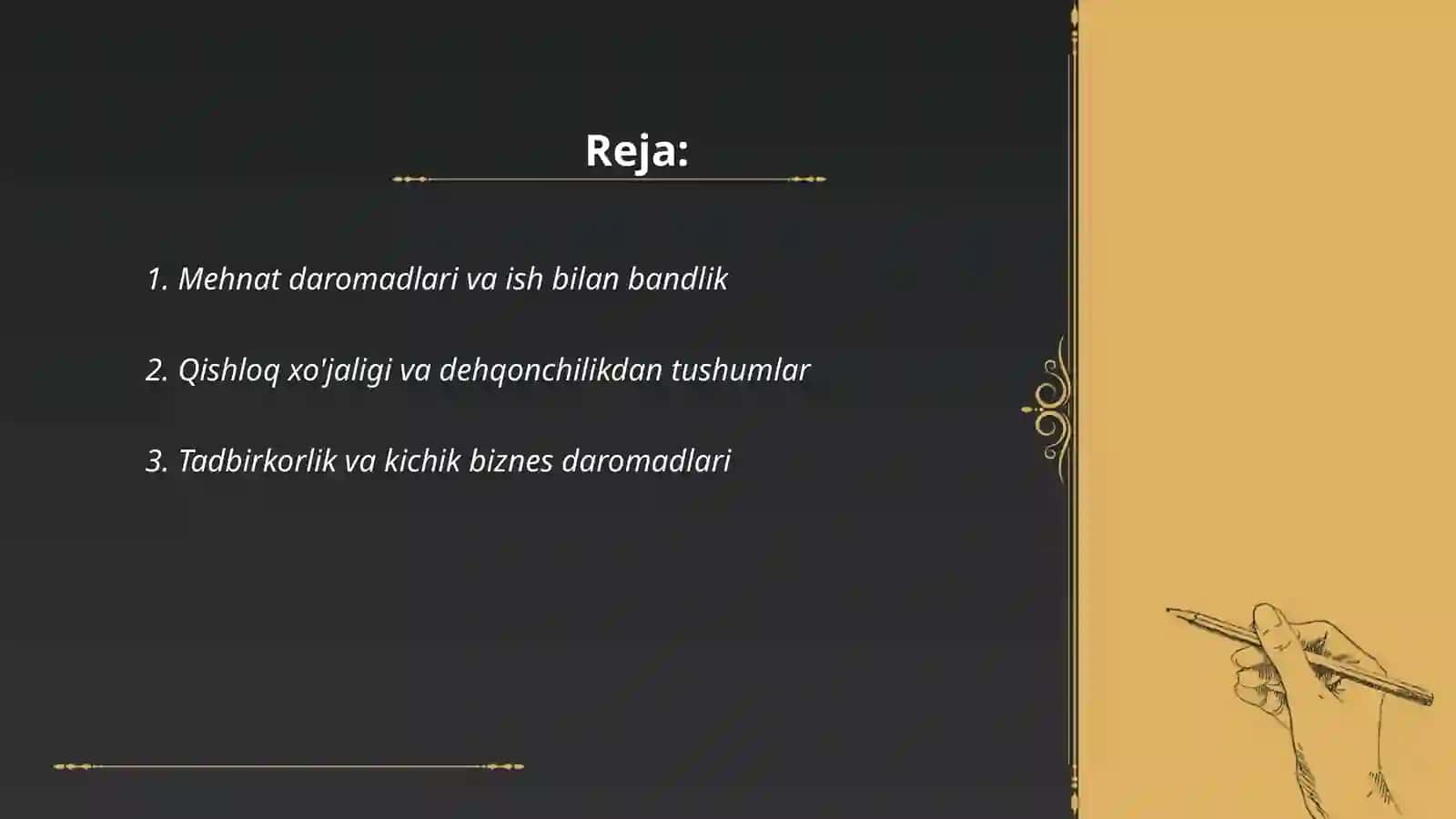 Mehnat daromadlari va ish bilan bandlik 2
