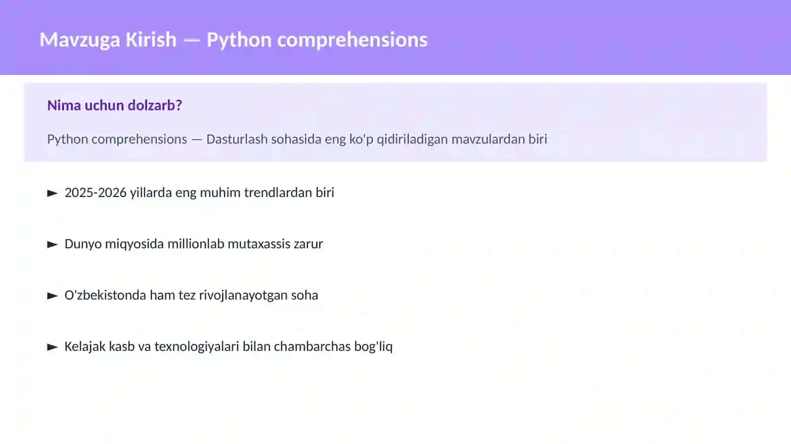 DASTURLASH | PYTHON DASTURLASH 2