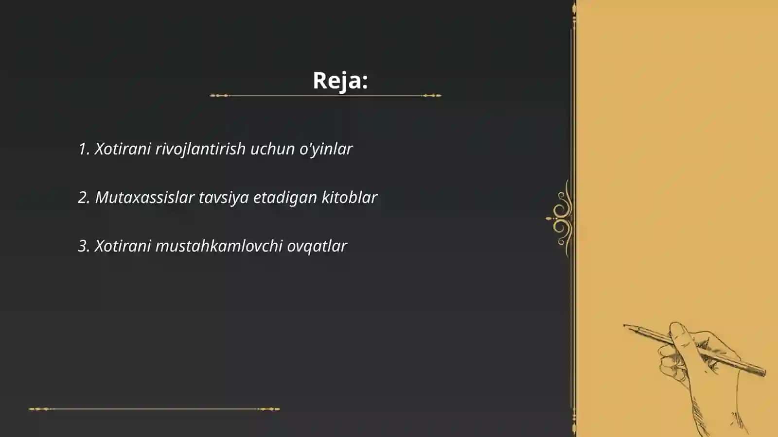 Xotirani rivojlantirish uchun o'yinlar 2