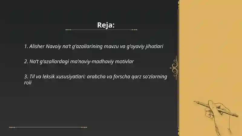 Alisher Navoiyning na't gʻazallarining poetik tahlili 2