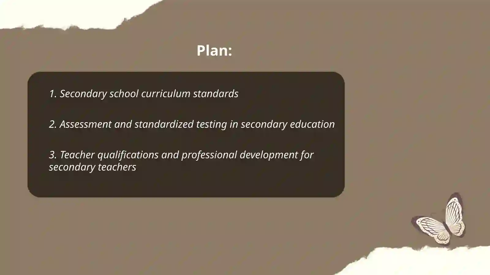 Secondary school curriculum standards 2