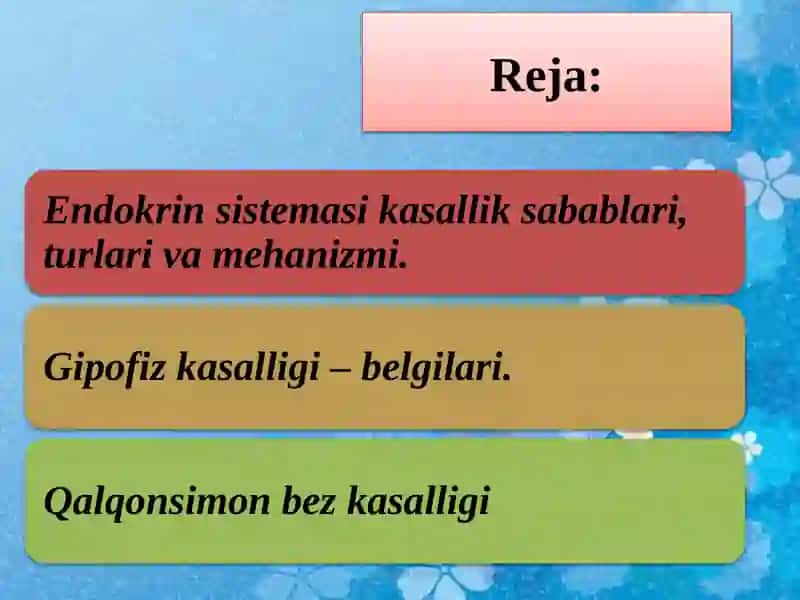 ENDOKRIN BEZLARDA HOSIL BOʻLADIGAN AYRIM PATOLOGIK HOLATLAR 2