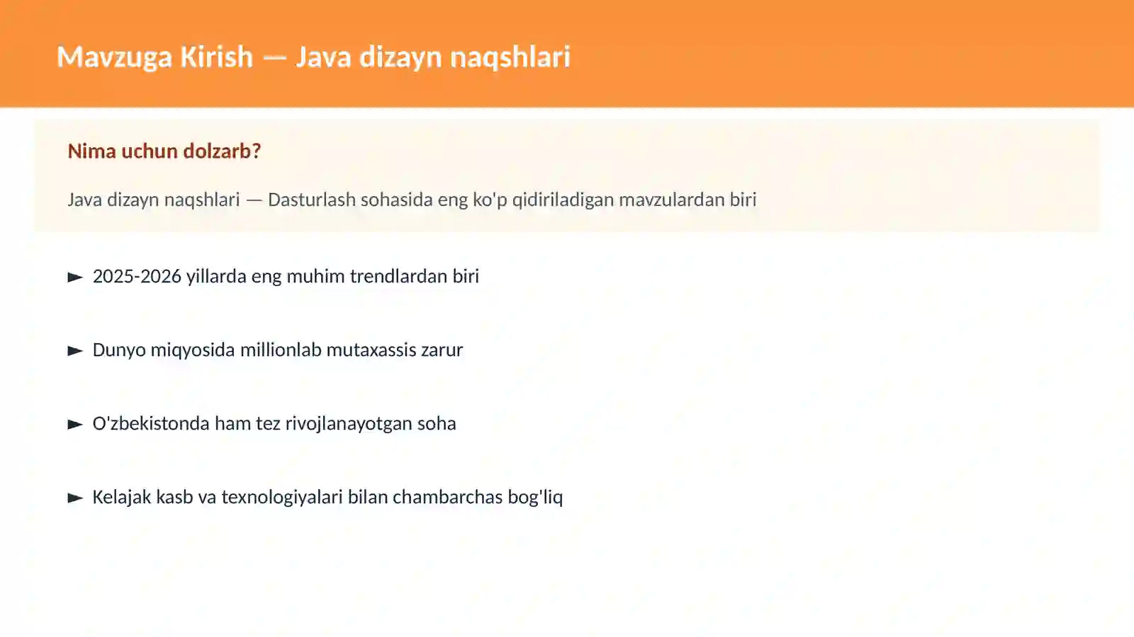 Java dizayn naqshlari 2