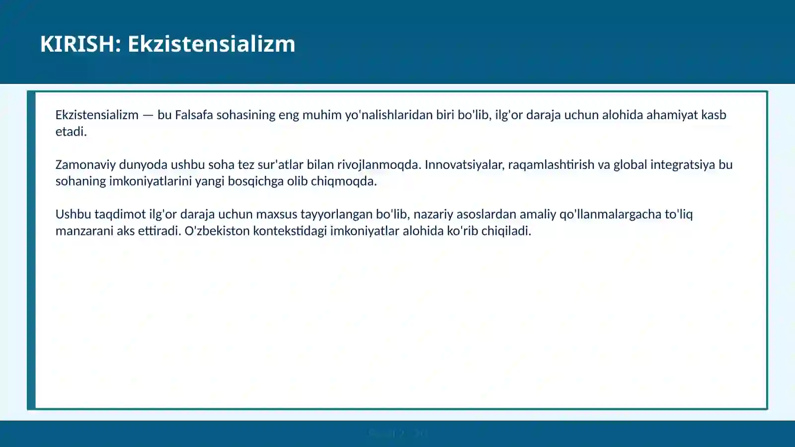 Ekzistensializm 2
