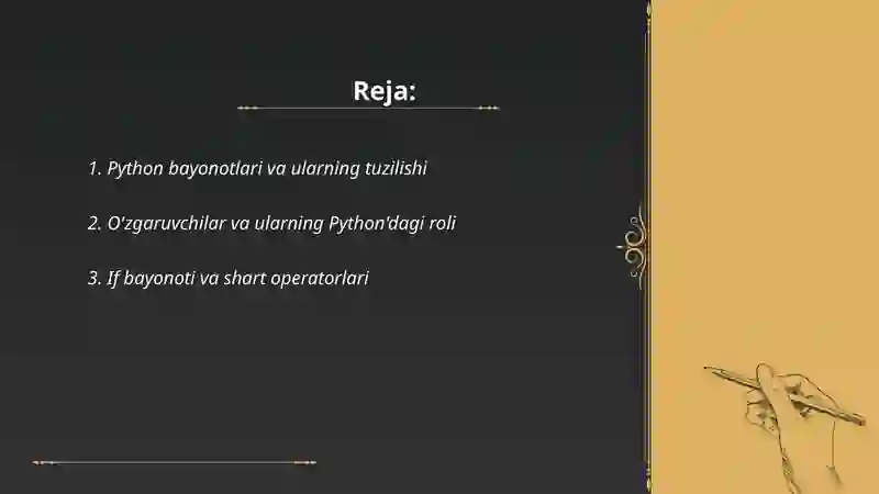 Python bayonotlari 2