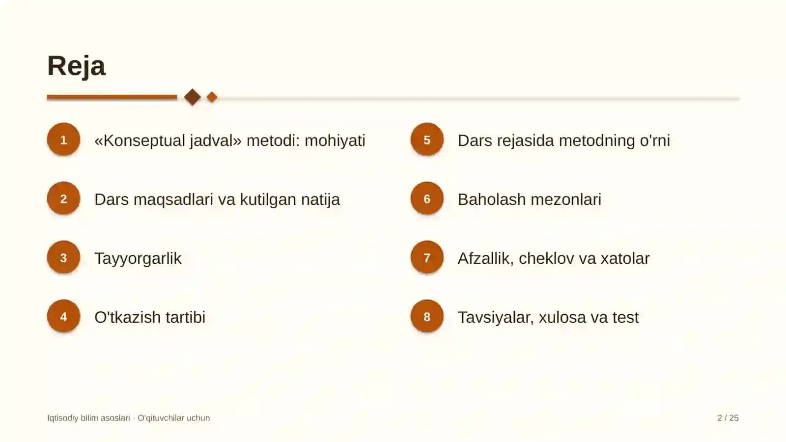 iqtisodiy bilim asoslari darslarida konseptual jadval metodidan foydalanish 4678 2