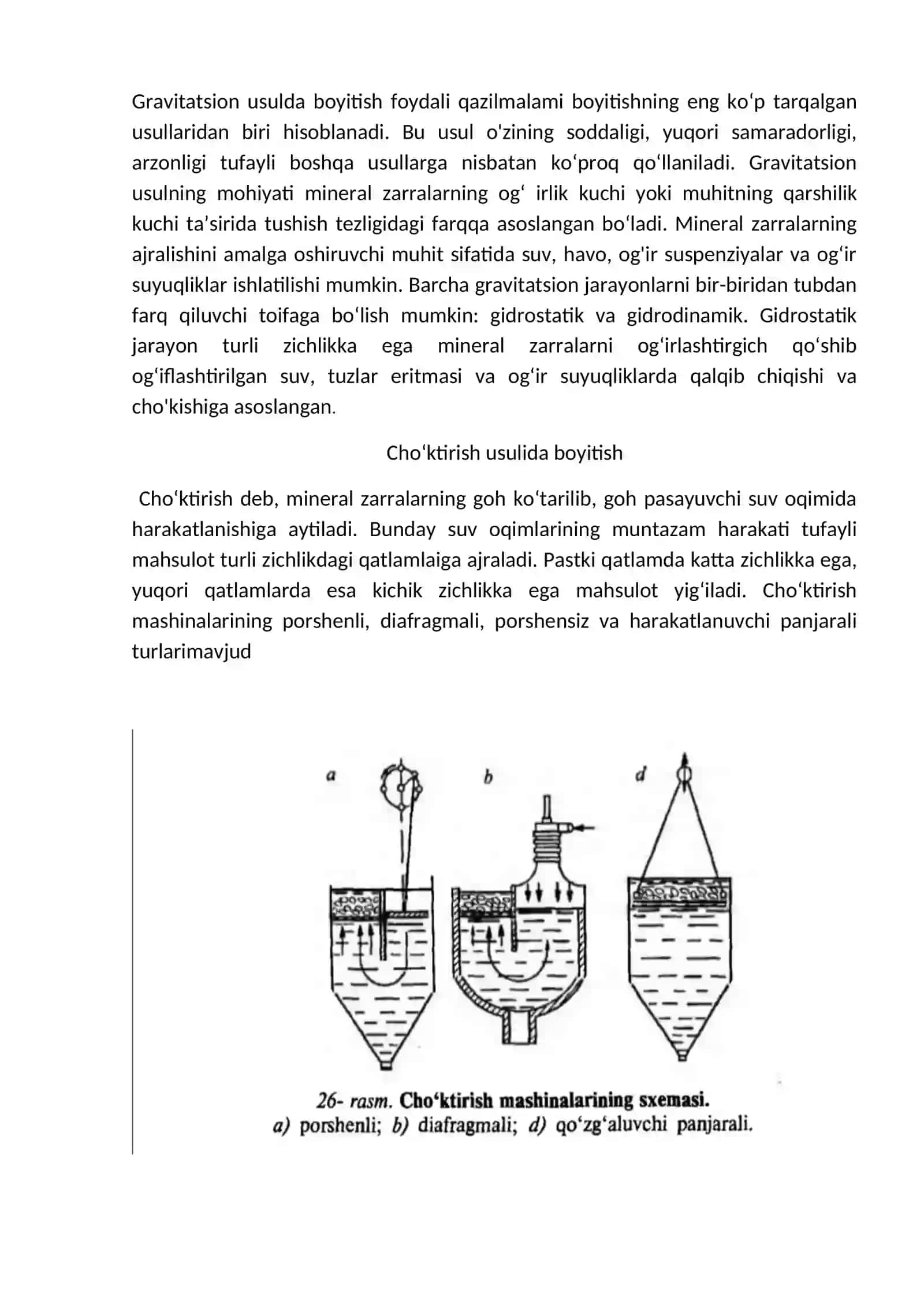 Gravitatsiya usulida boyitish 2