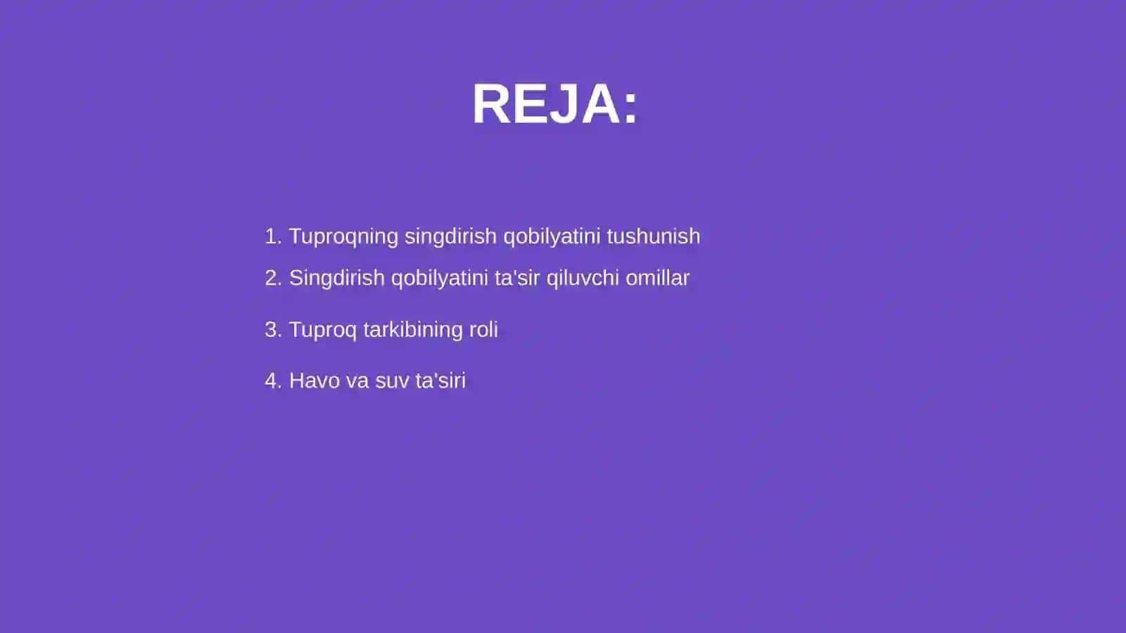 Tuproqning singdirish qobilyati 2