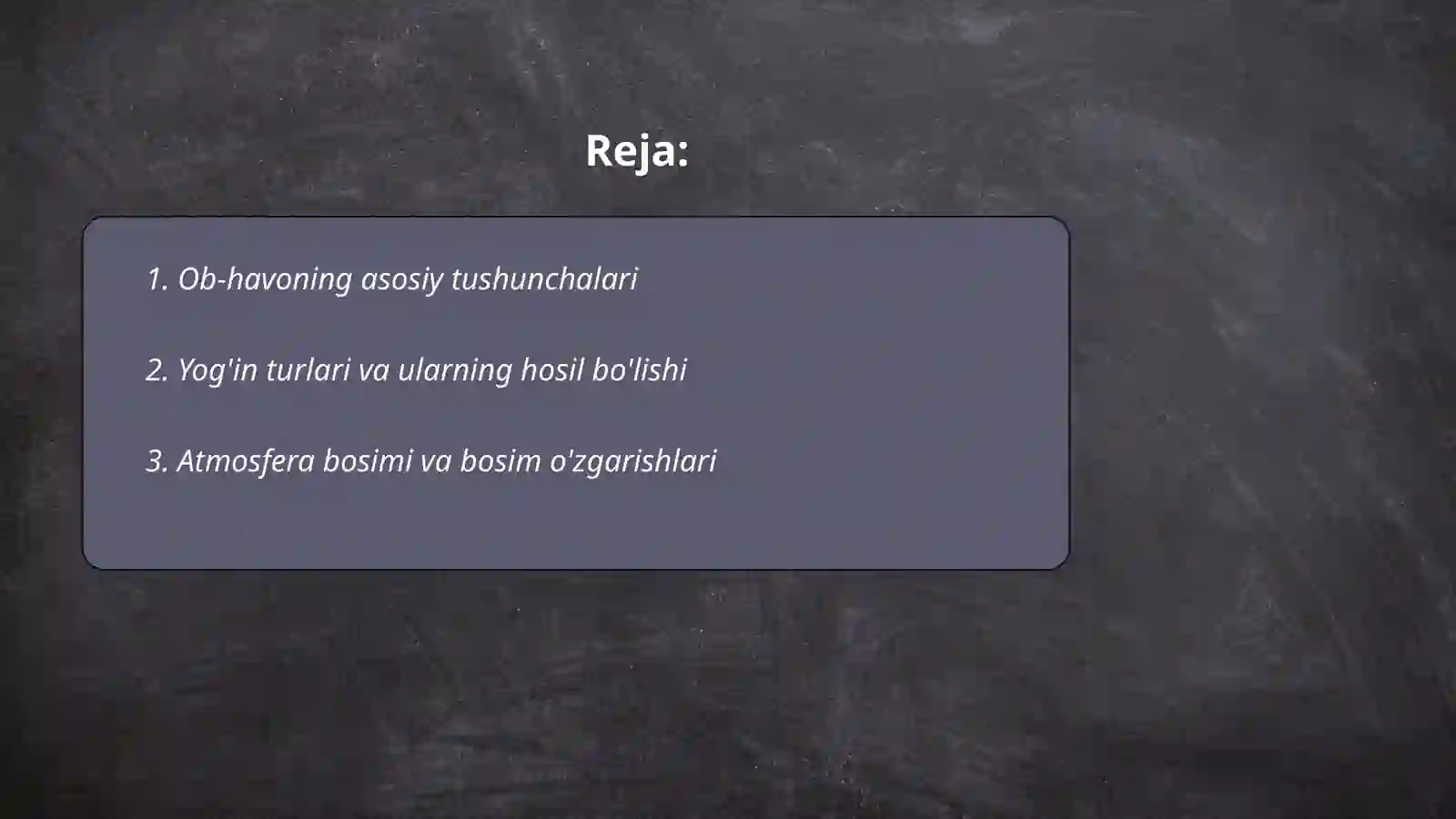 Ob-havo elementary, yog'inlar, temperature, shamollar va ulardagi tabiiy o'zgarishlarni anglash 2