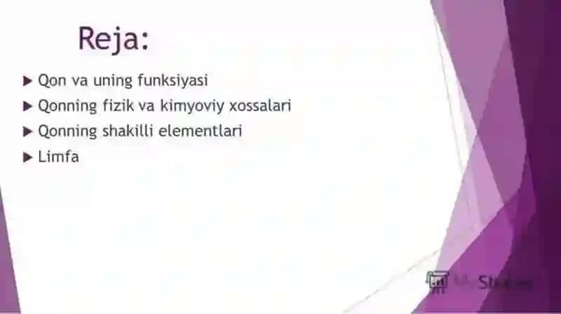 ORGANIZMDA BIOLOGIK SUYUQLIKLAR.QONNING FIZIKAVIY KIMYOVIY XOSSALARI 2