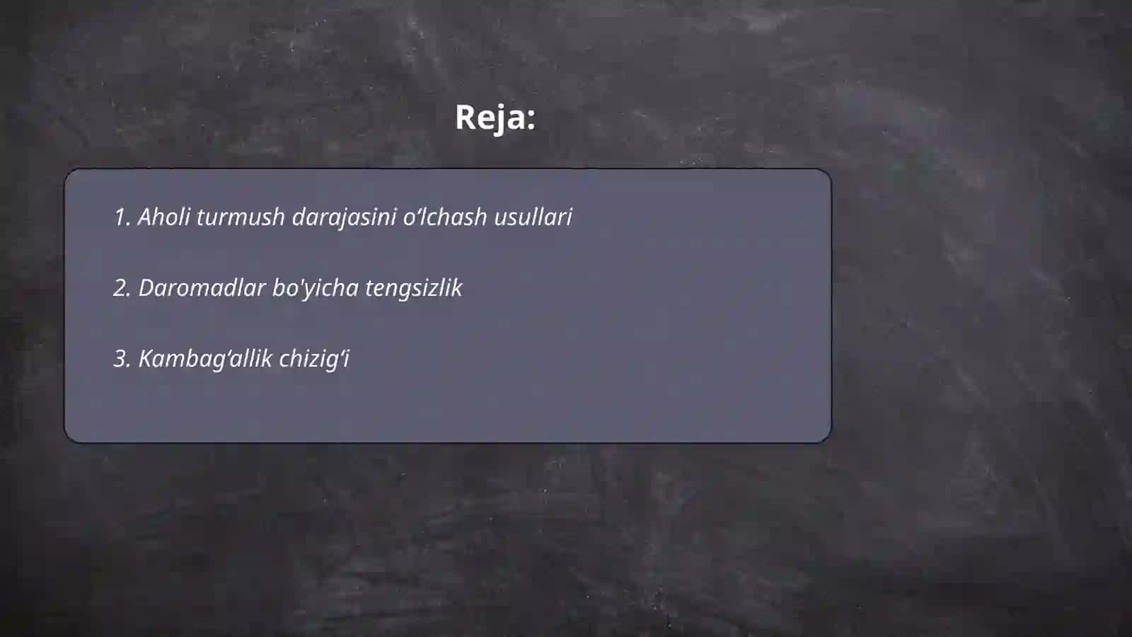 Aholi turmush darajasi va daromadlari 2