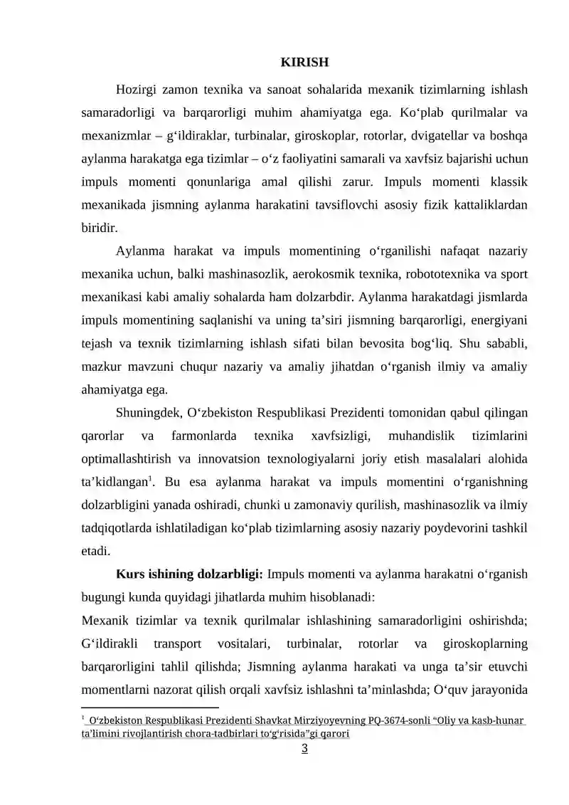AYLANMA HARAKATDAGI JISMDA IMPULS MOMENTI 2