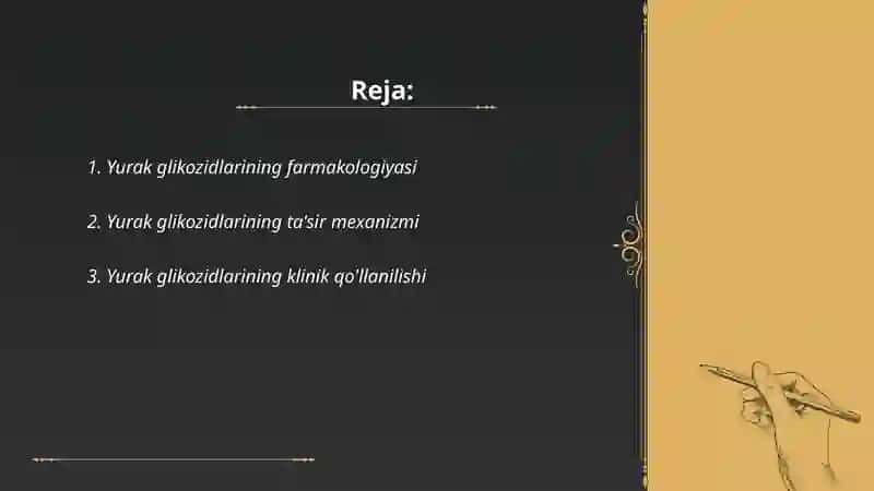 Yurak glikozidlari 2