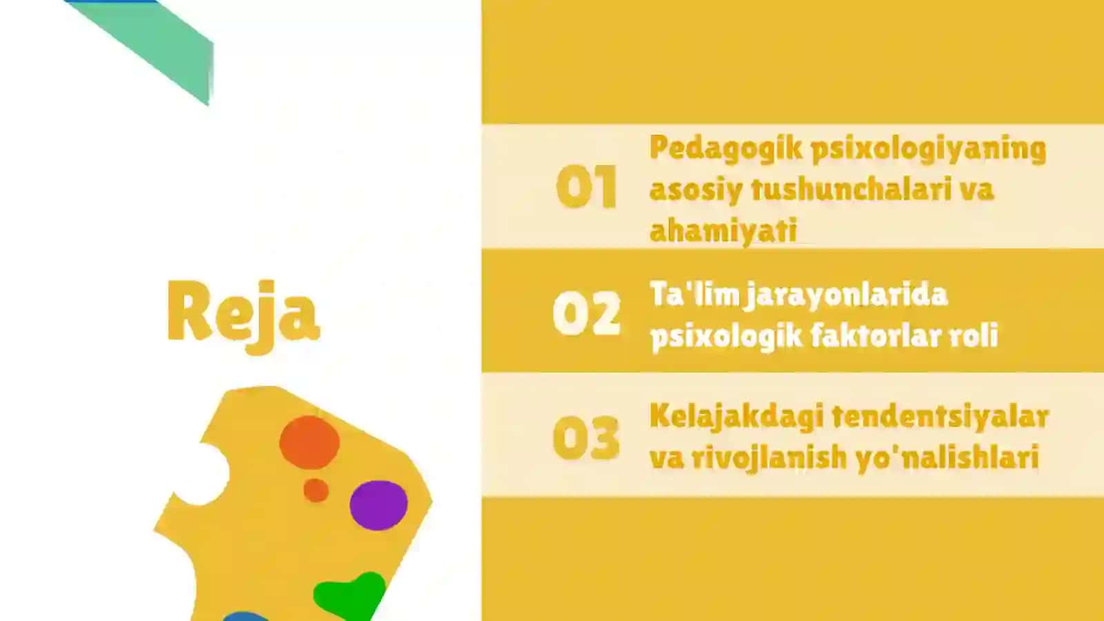 Pedagogik Psixologiya Fanining Bòlimlari Haqida Ma'lumot 2