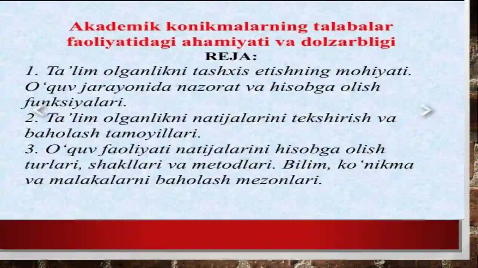 Akademik ko'nikmalarning talabalar faoliyatidagi ahamiyati va dolzarbligi AKKK 2