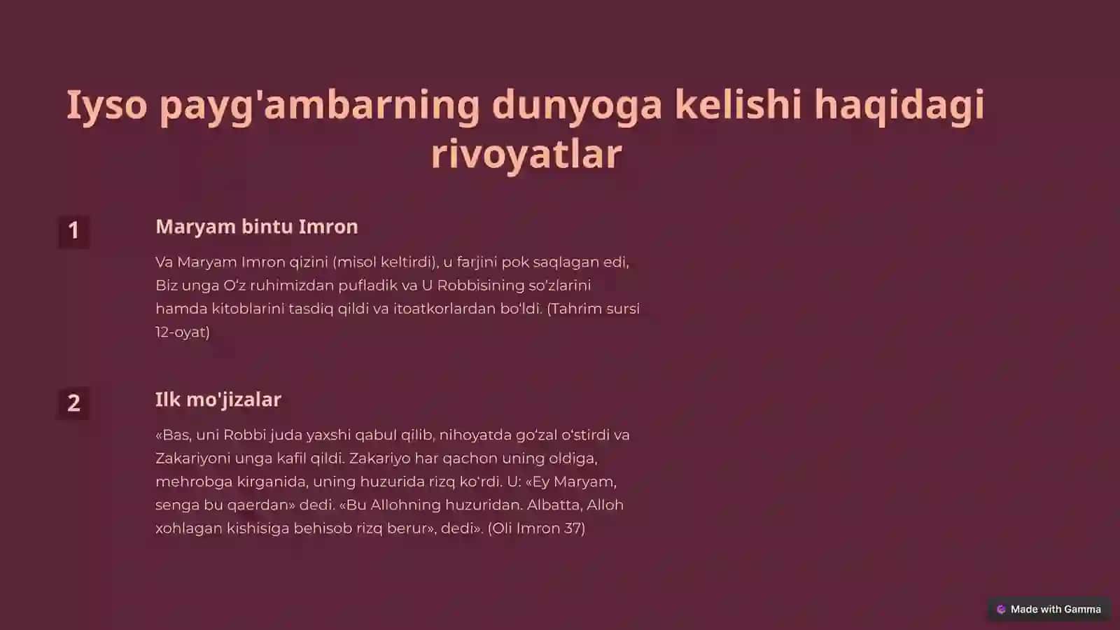 Qur'onda Iyso payg'ambar 2