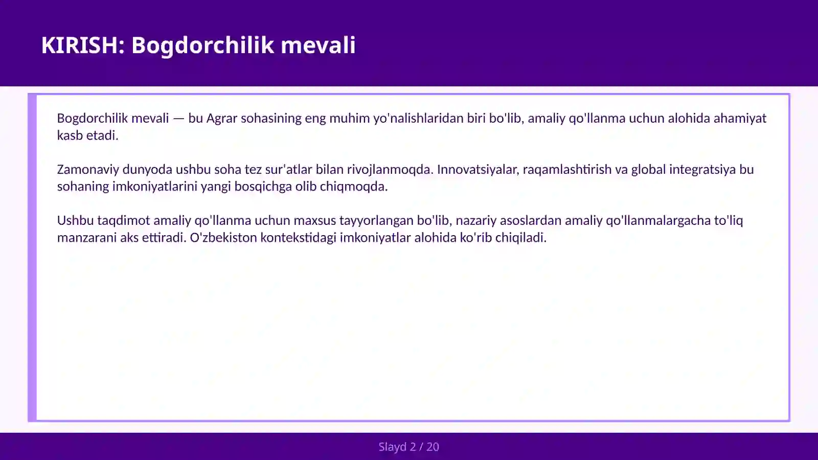 Bogdorchilik mevali 2