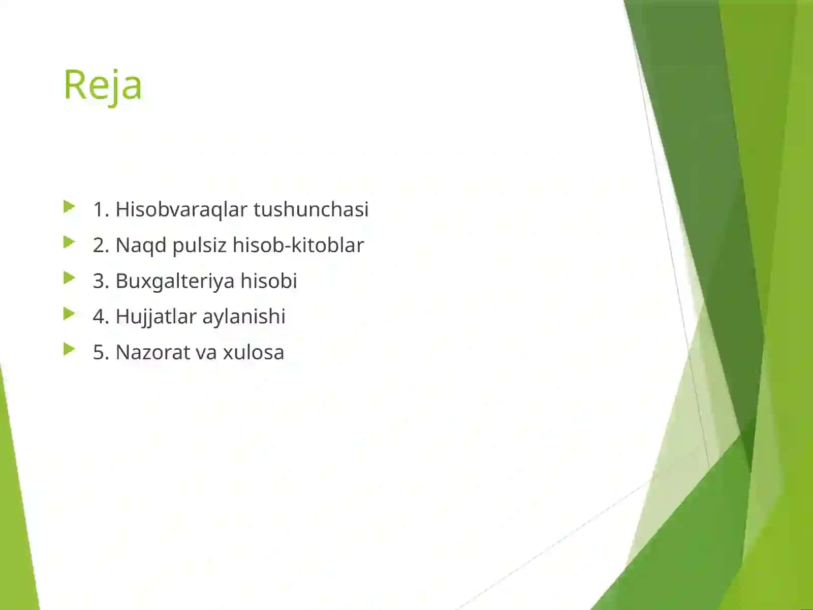 Mijozlarning hisob-varaqlari bo‘yicha operatsiyalar hisobi 2