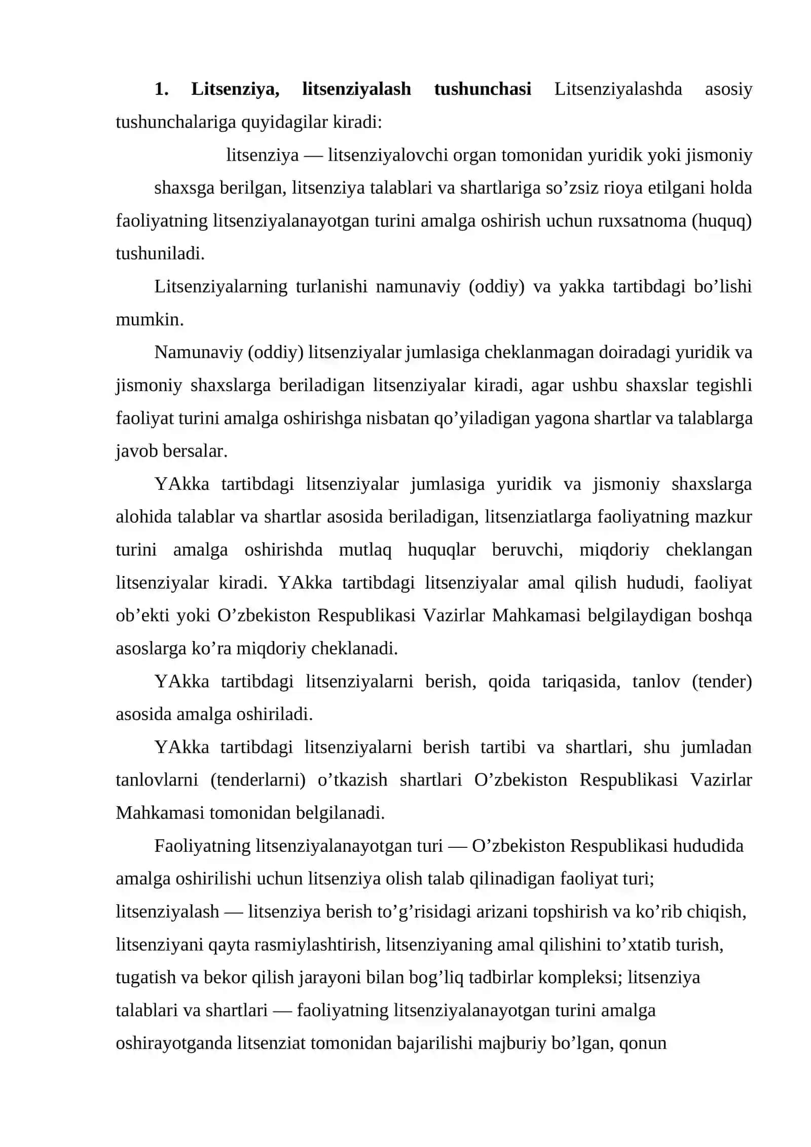 Litsenziya, litsenziyalash va uni olish tartibi 2