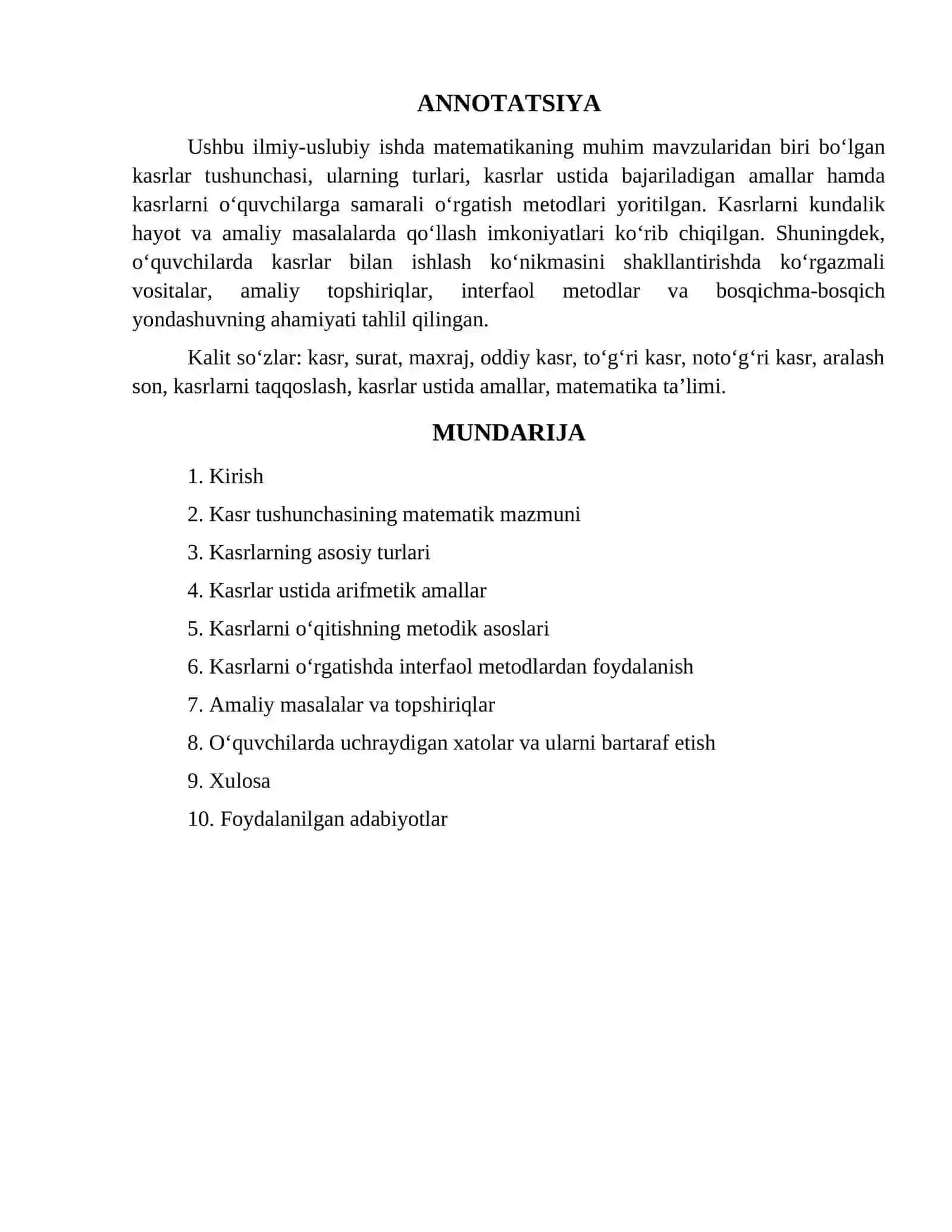ilmiy ish matematika 2