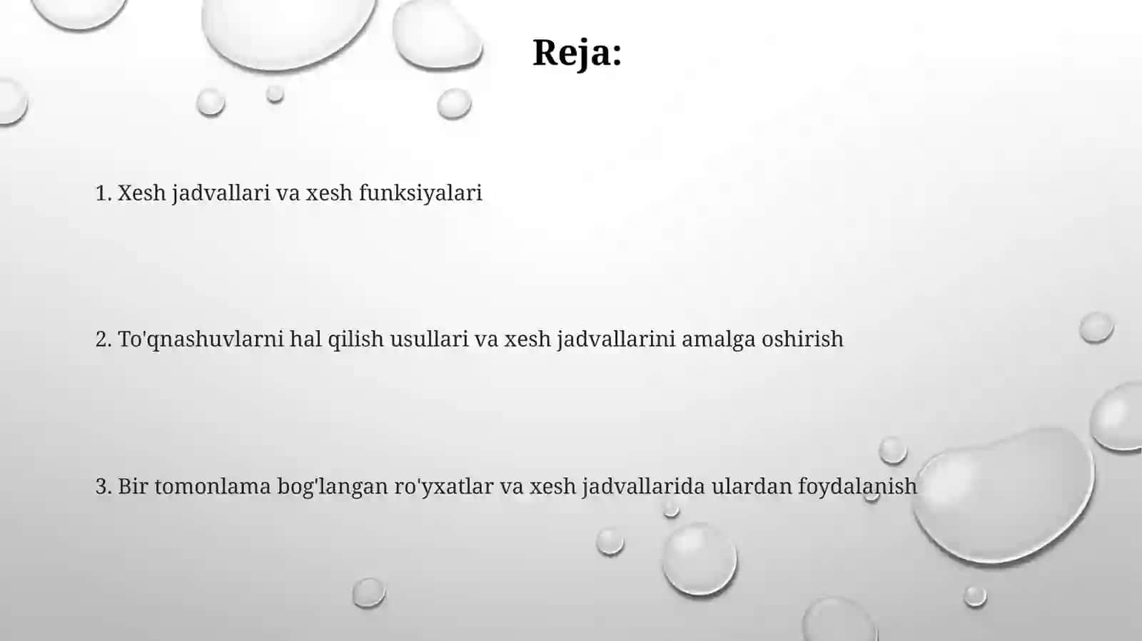 Xesh algoritmlari va xesh jadvallari 2