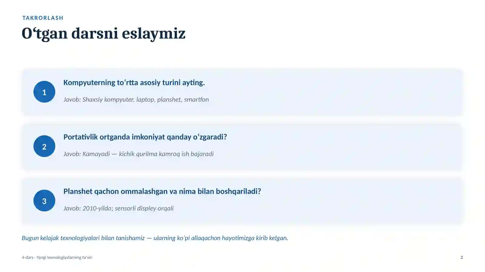 Yangi texnologiyalarning taʼsiri 2