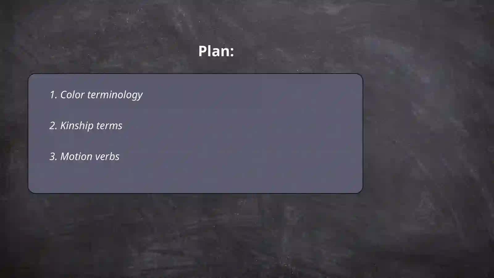Semantic typology 2
