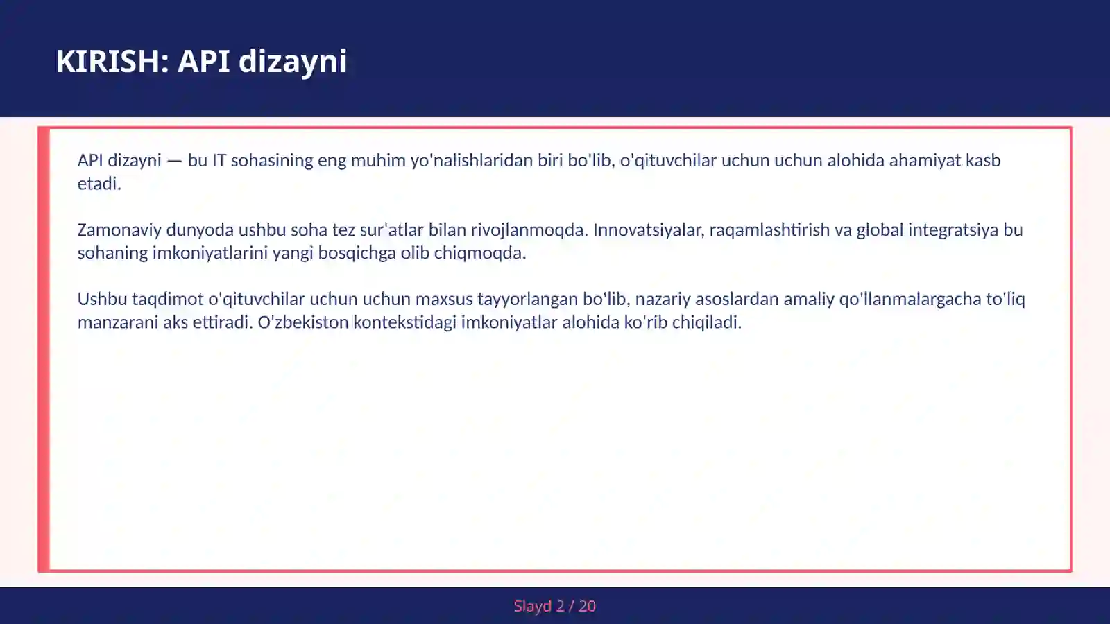 API DIZAYNI 2