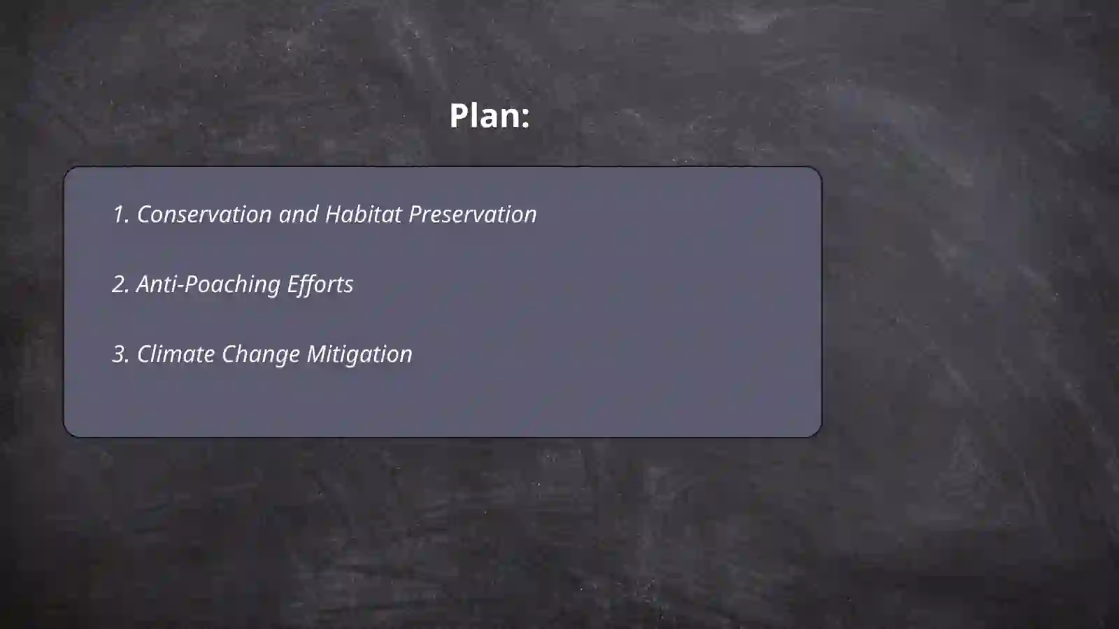 Protecting endangered species 2