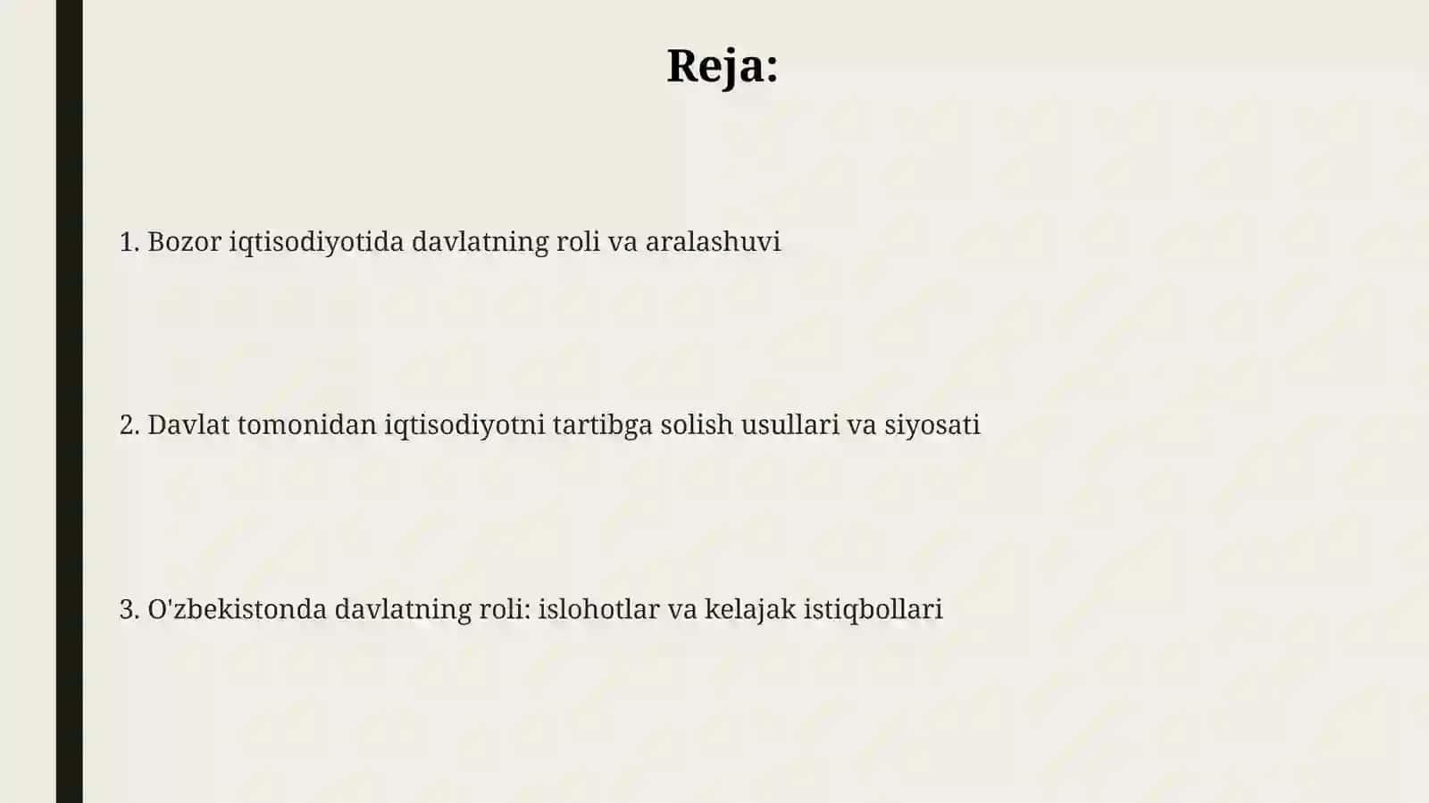 Iqtisodiyotni tartibga solishda davlatning roʻli 2