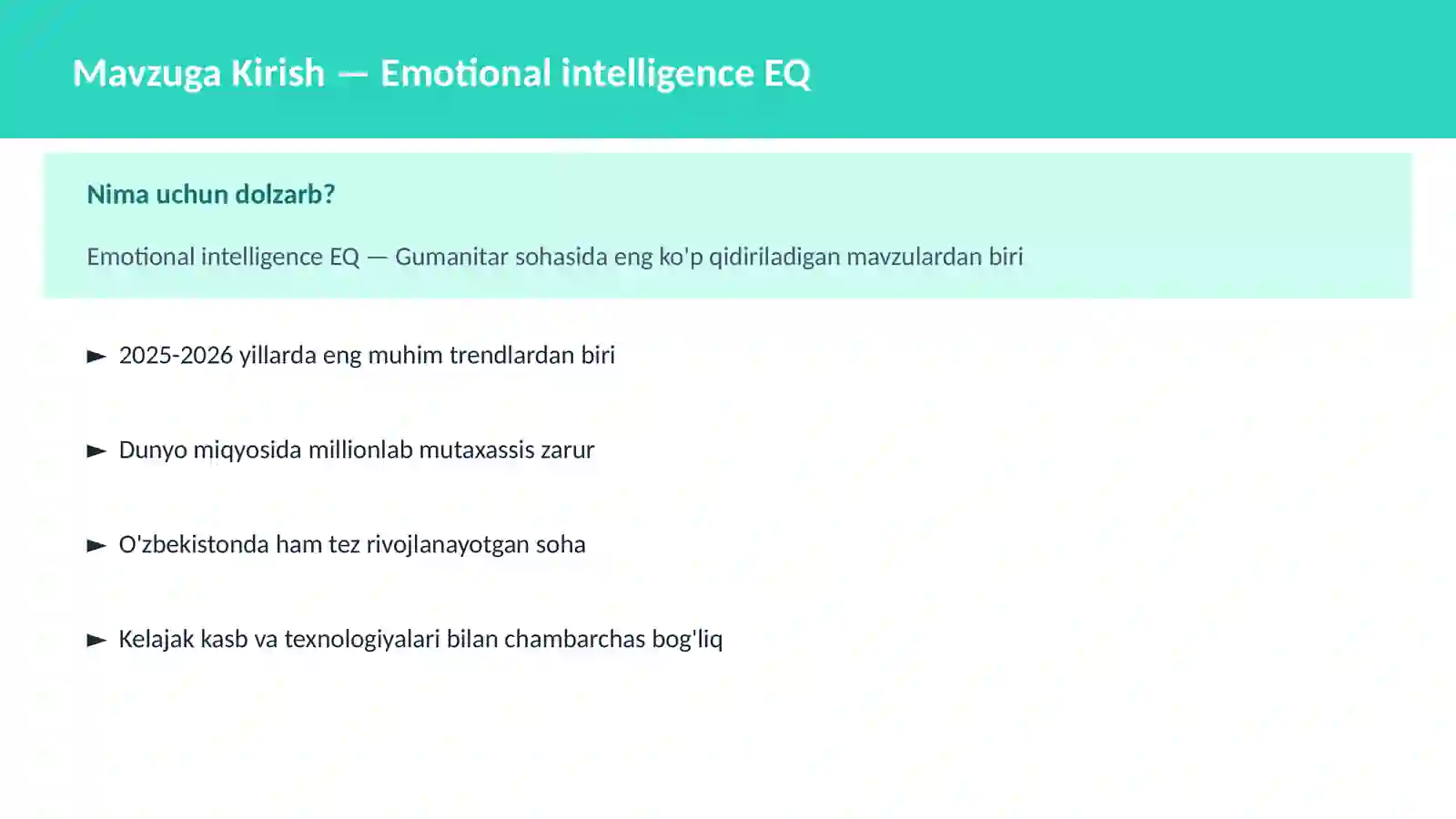 Emotional intelligence EQ 2