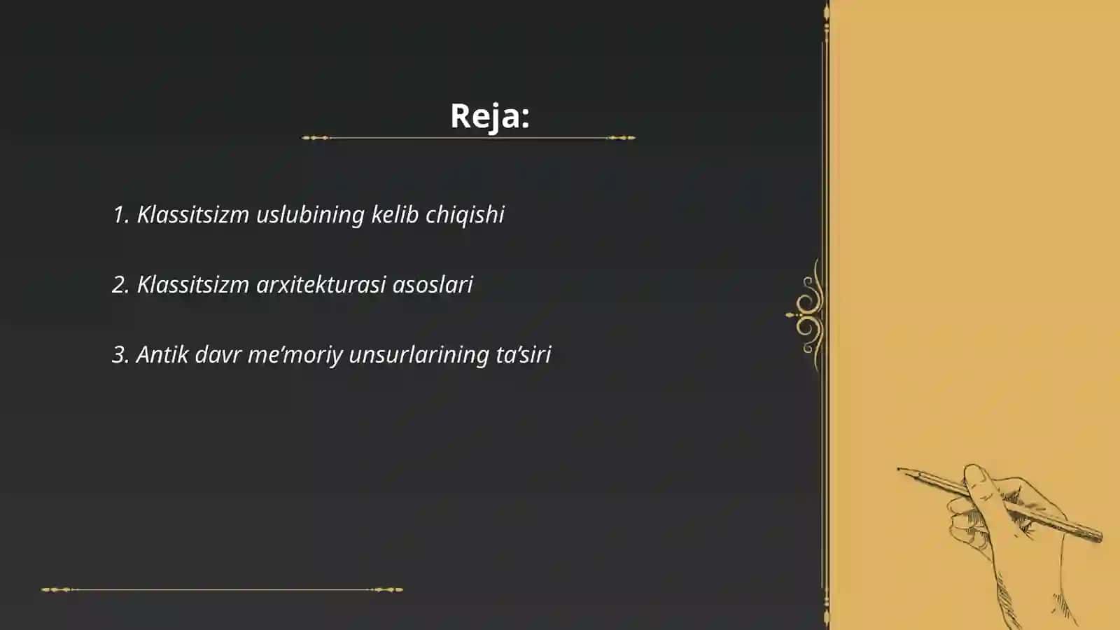 Klassitsizm uslubi arxitekturasi 18 asr oxiri 19 asr o’rtalarida 2