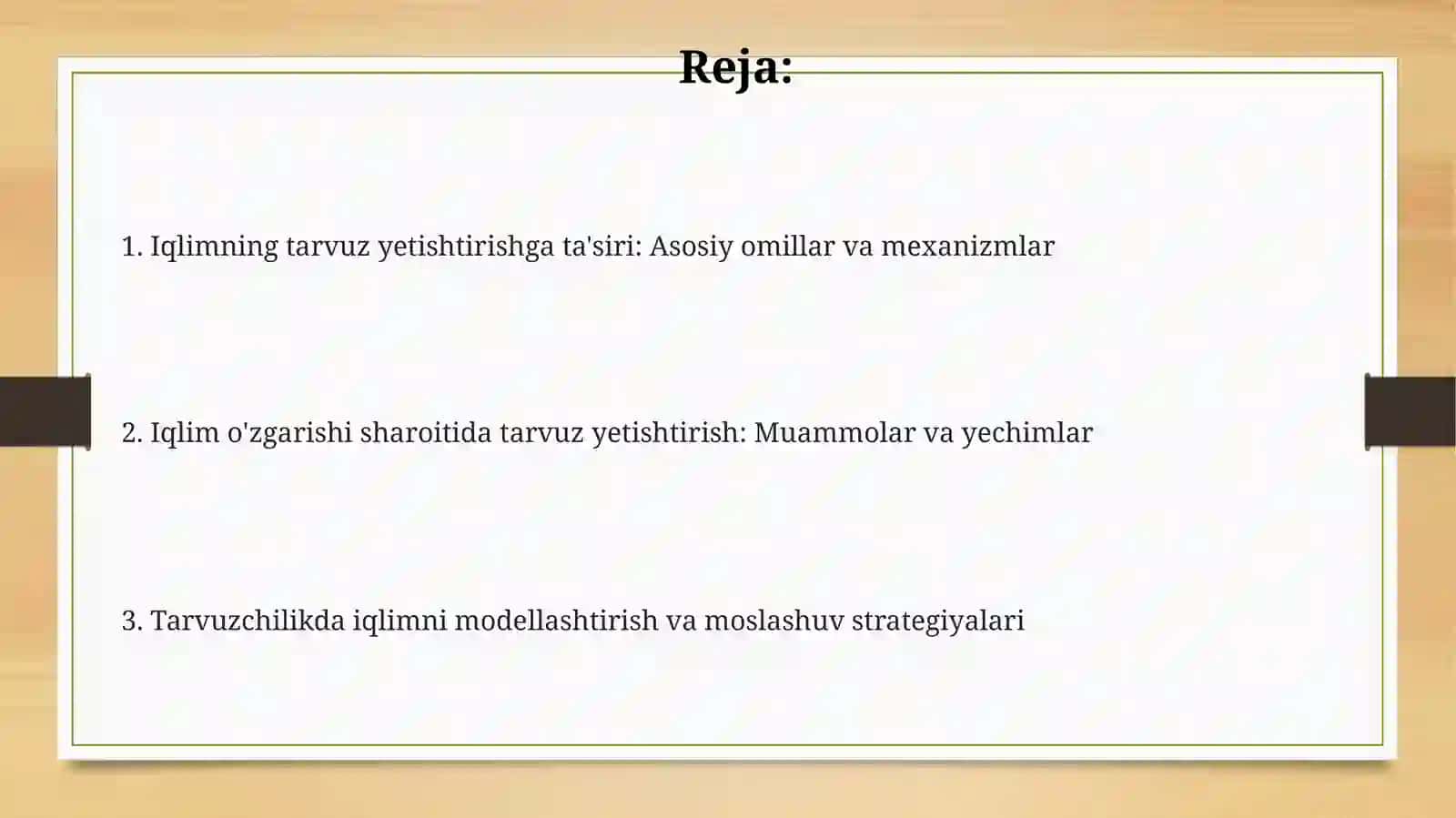 Iqlimning tarvuz yetishtirishga ta'siri: Asosiy omillar va mexanizmlar 2