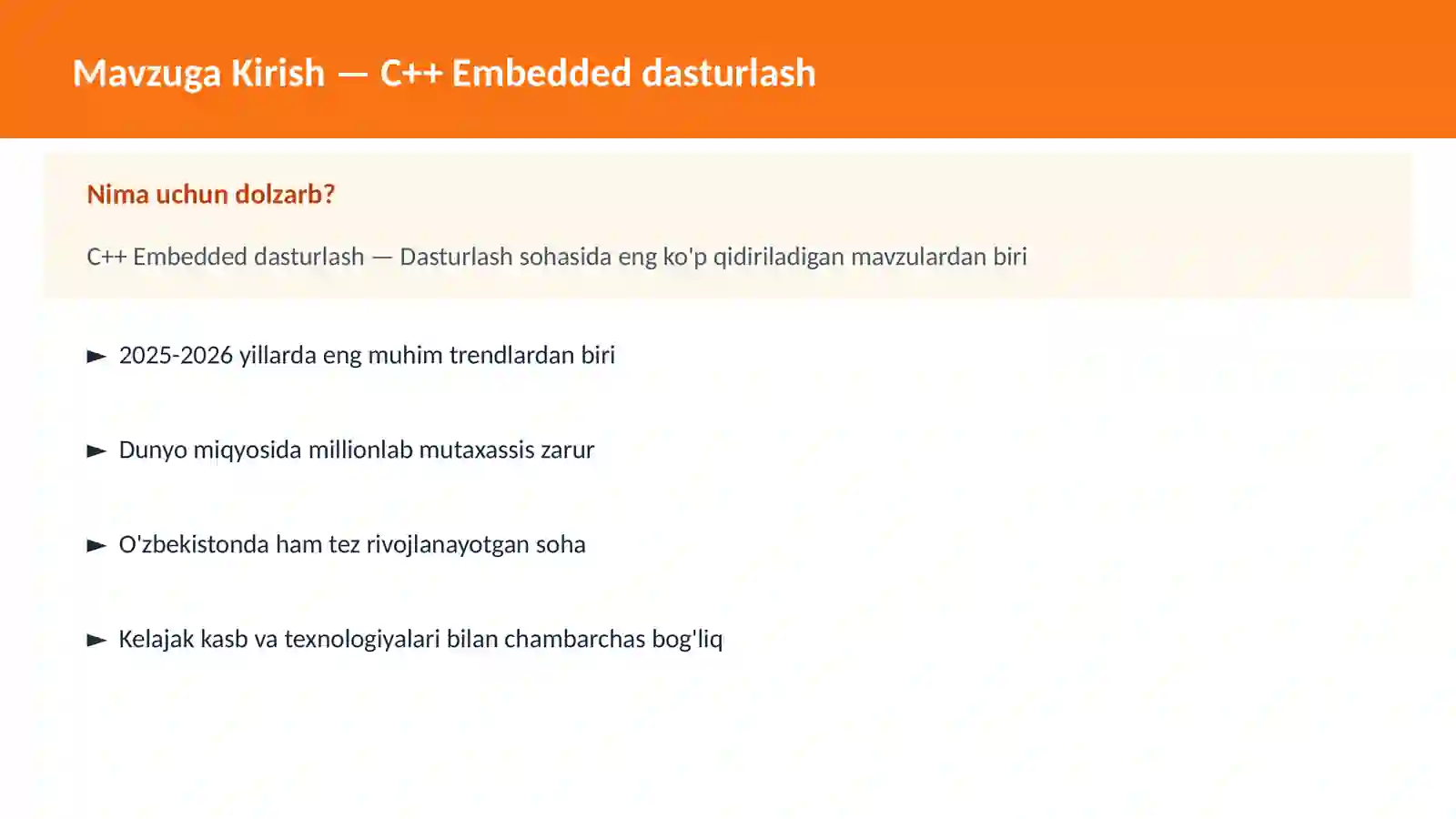 C++ VA TIZIM DASTURLASH 2