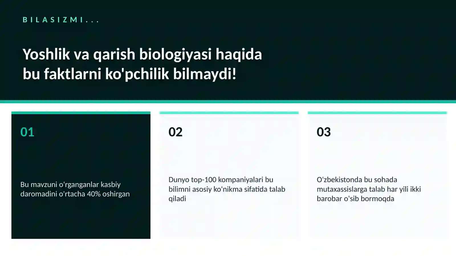 Yoshlik va qarish biologiyasi 2