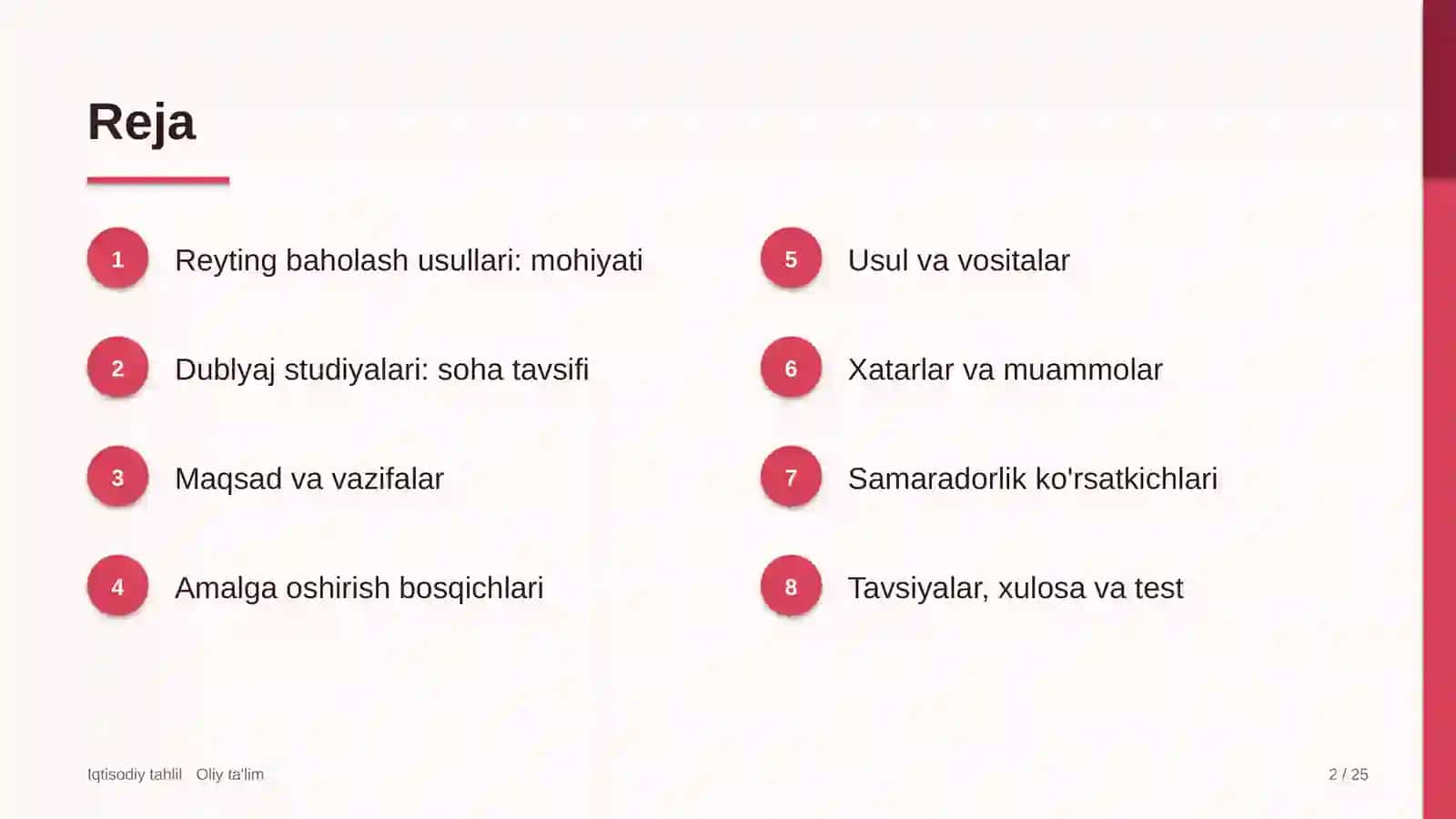 Dublyaj studiyalarida reyting baholash usullari 2