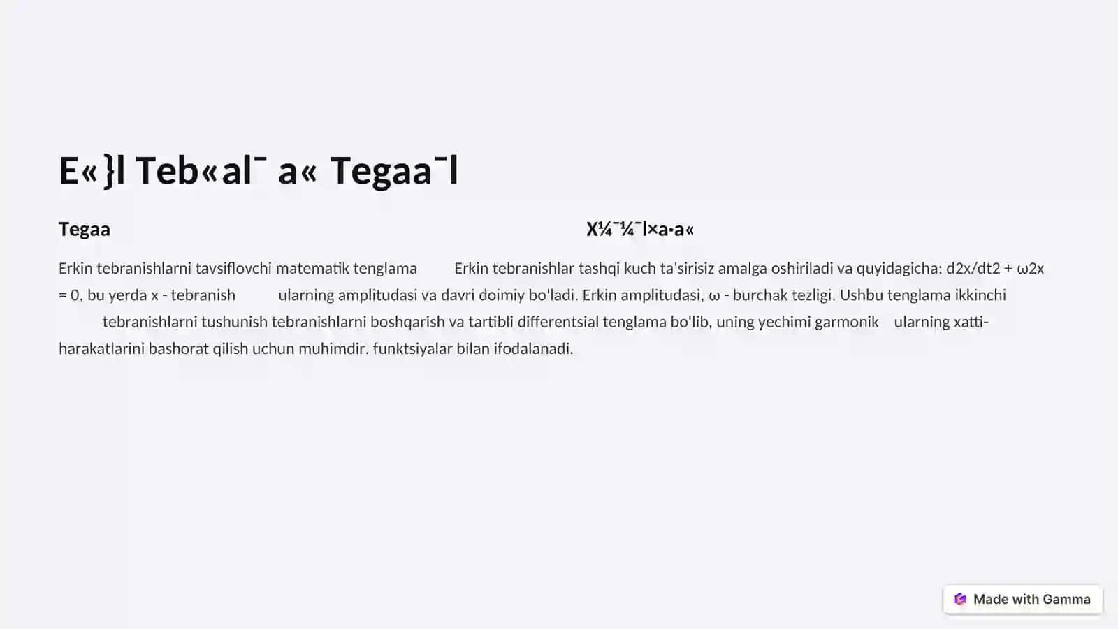 Tebranishlar turlari 2
