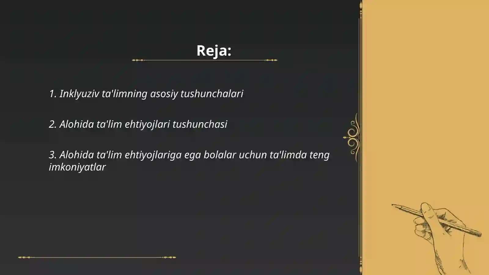 Alohida taʼlim ehtiyojlariga ega shaxslarni inklyuziv taʼlim konsepsiyasini mohiyati va asosiy qoidalari 2