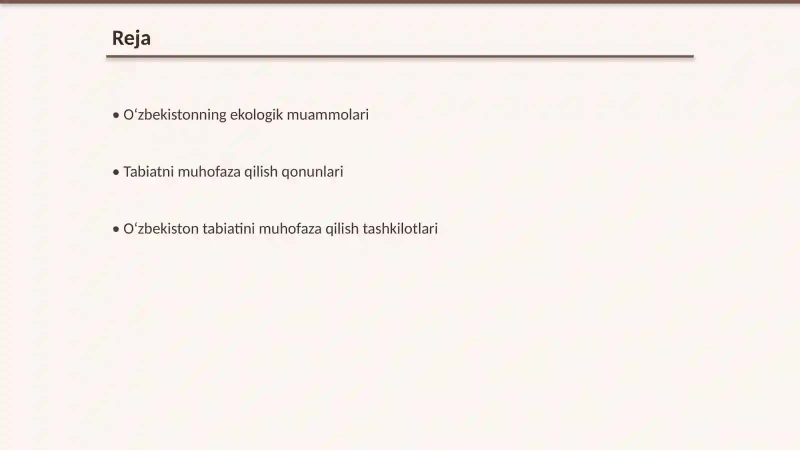Oʻzbekiston tabiatini muhofaza qilish muomilalari 2