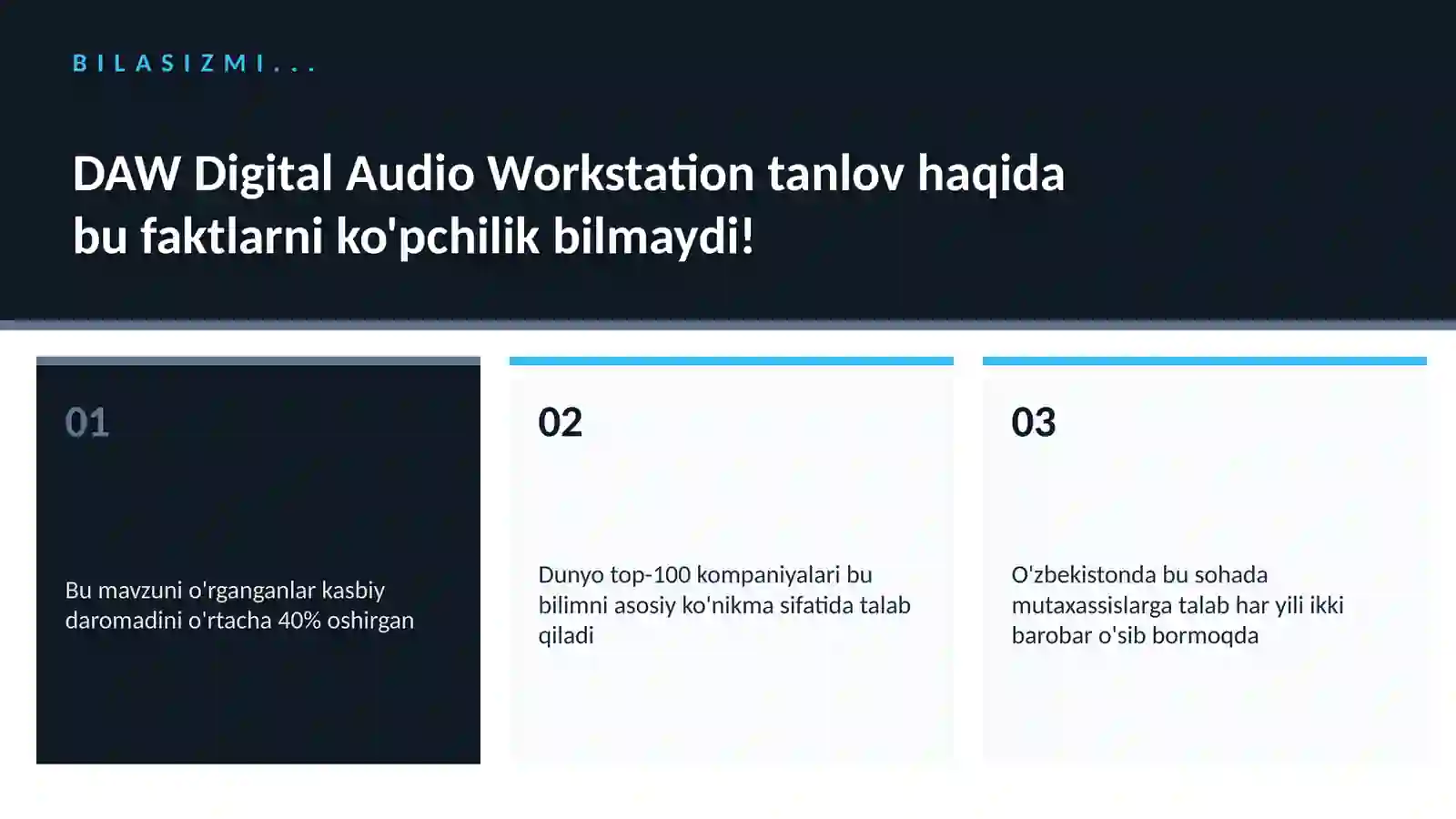 DAW Digital Audio Workstation tanlov 2