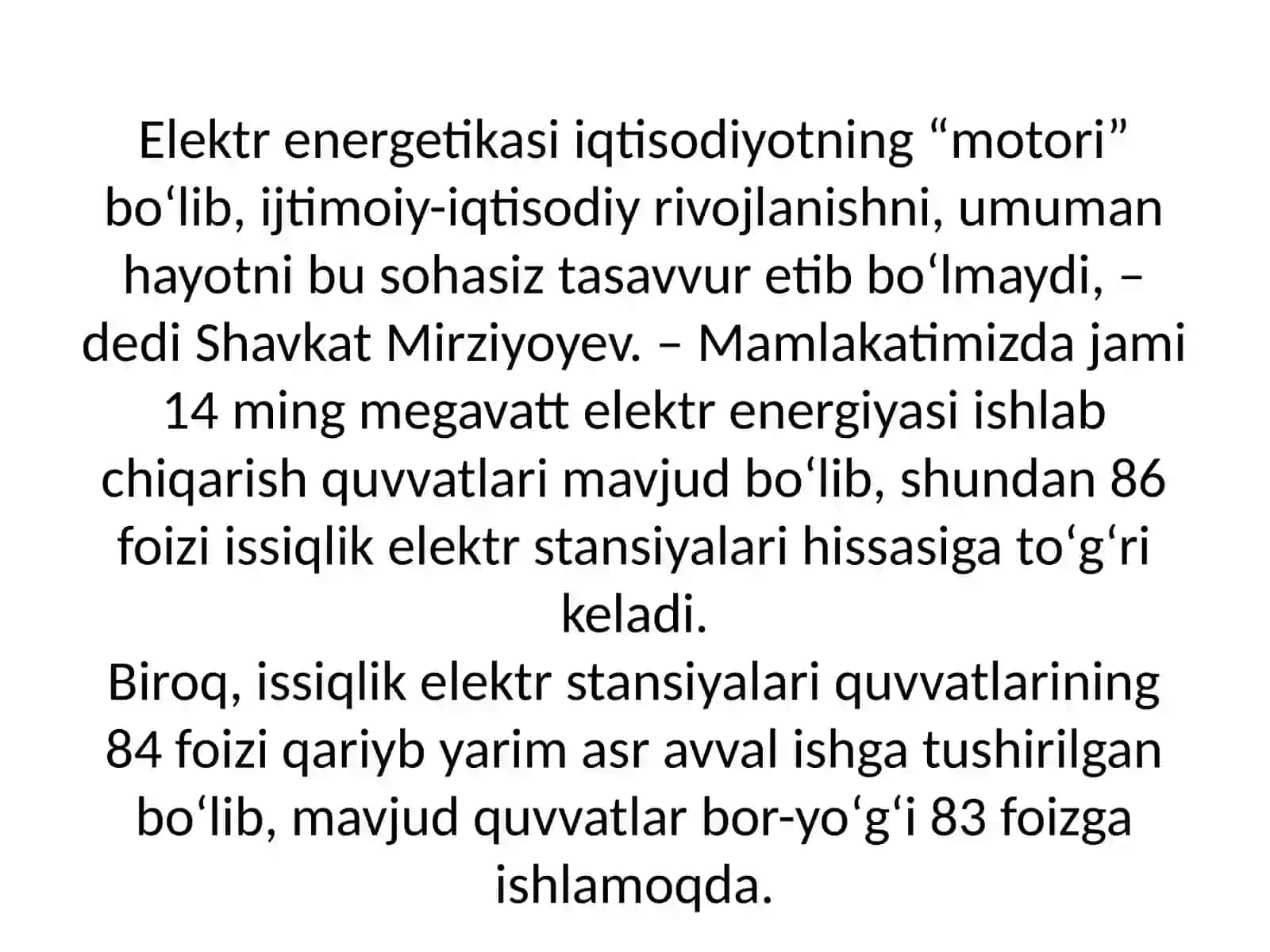 Elektr energetikasi — iqtisodiyotning motori 2
