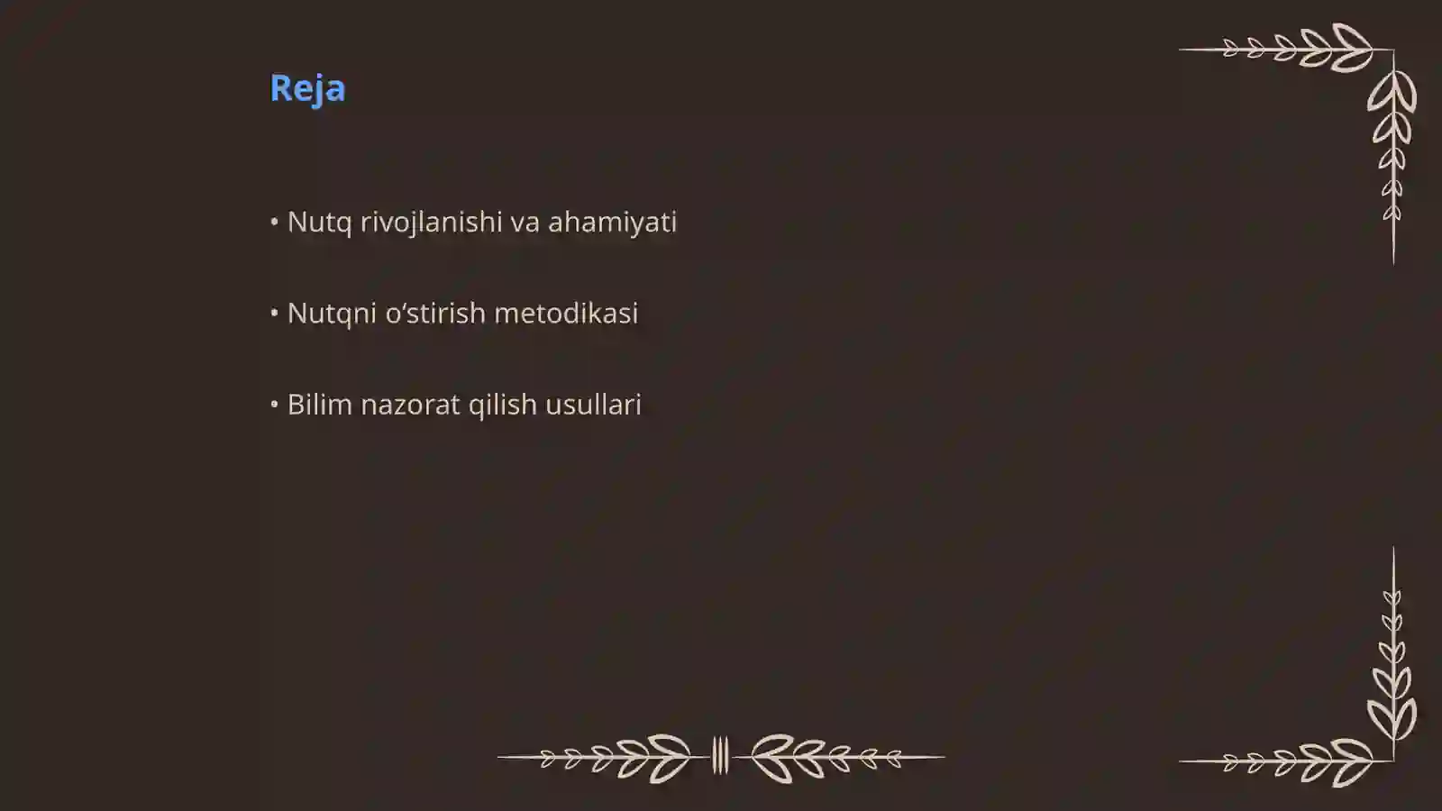 O‘QUVCHILAR NUTQINI O‘STIRISH, BILIMINI NAZORAT QILISH (BAHOLASH) METODIKASI 2