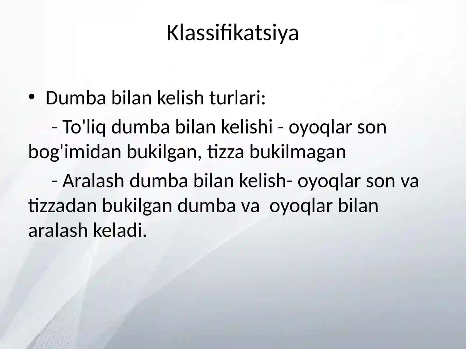 Homilaning Chanoq bilan kelshi(praesentatio pelvica) 2