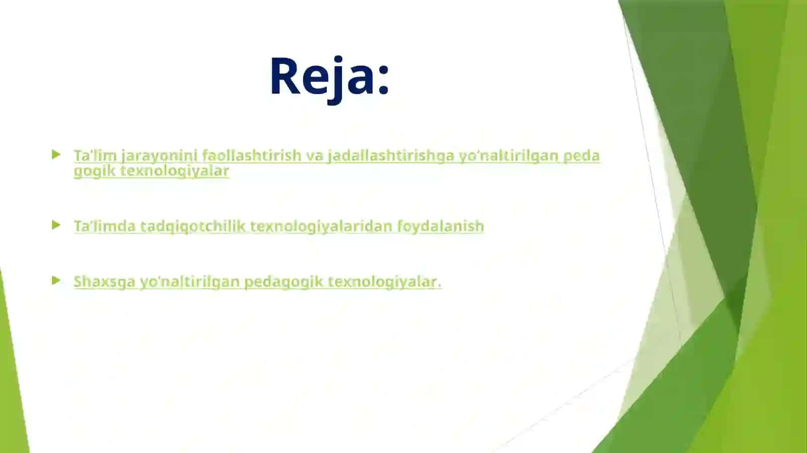 Ilg’or pedagogik texnologiyalar va ularni amalda qo’llash 2