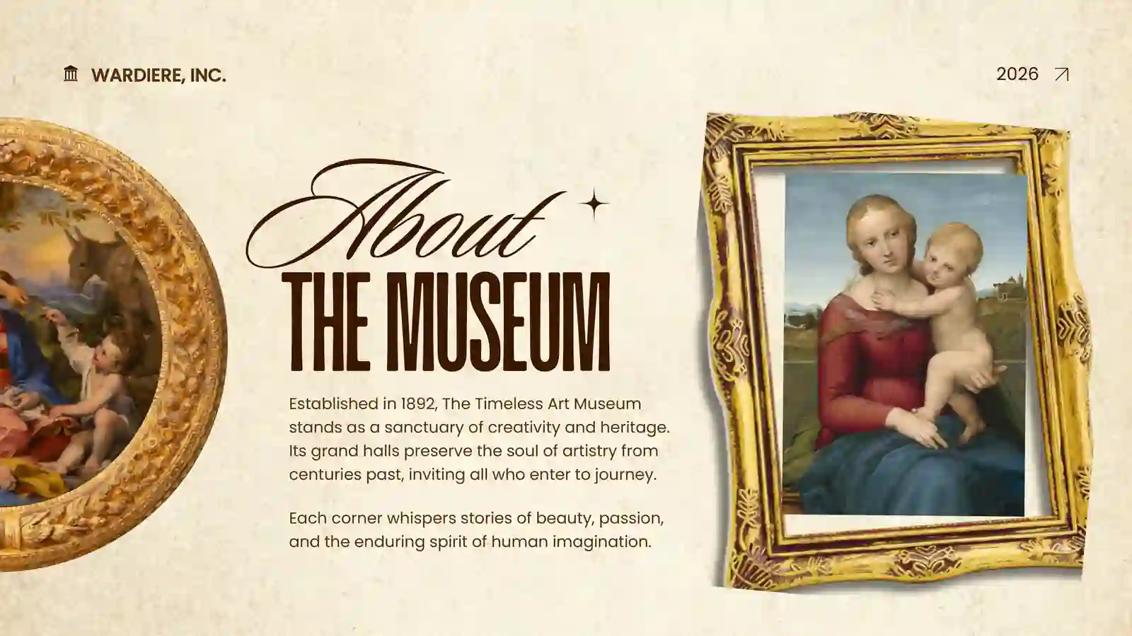 Timeless Art Gallery Presentation Template 2